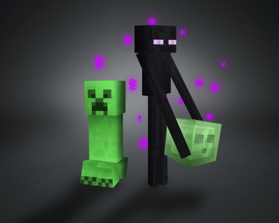 enderman and his green mates by ktostam25
